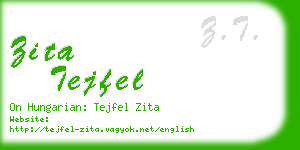 zita tejfel business card